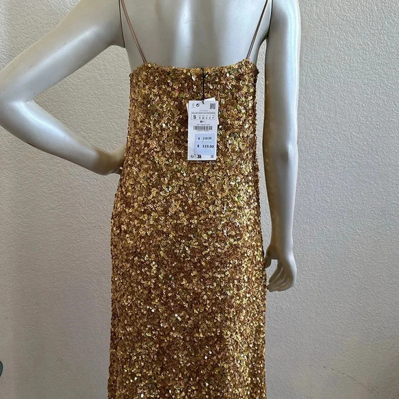 NWT Zara Sequin Slip Dress Limited Edition - Picture 10 of 14